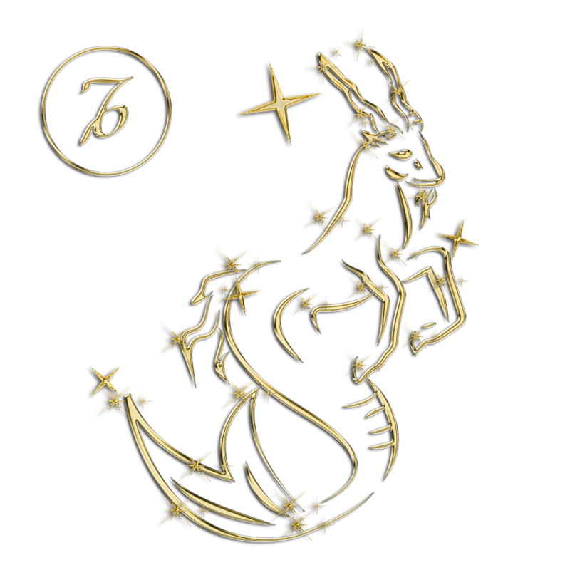 Arany Bak csillagjegy, Gold Capricorn zodiac, PNG formtum.